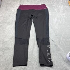 PINK Victoria's Secret Leggings in Black and Burgundy